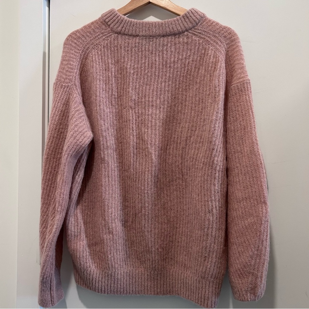 Everlane Women's Blush Pink Cocoon Crew in Alpaca - Picture 2 of 3